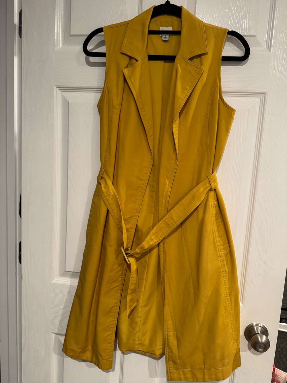 a new day Sleeveless Belted Trench Dress in Mustard